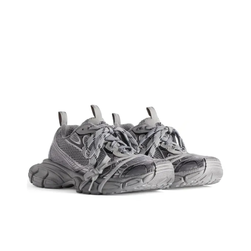 Balenciaga 3XL Low Top Chunky Sneakers Men's Silver Gray-2