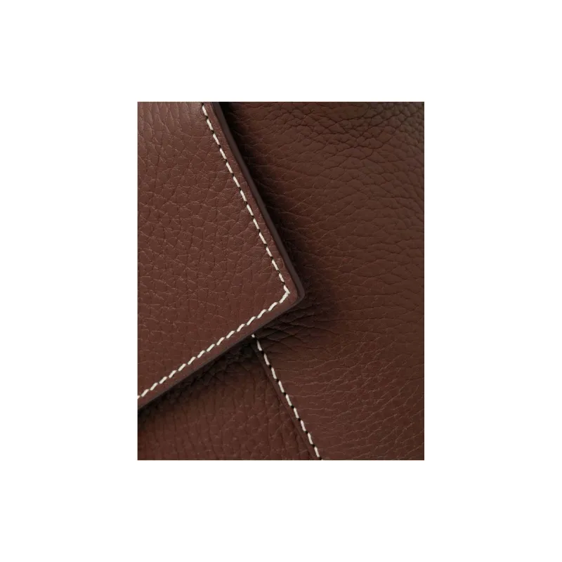 Strathberry Grained Calfskin Shoulder Bag Crossbody Bag Handbag Women's Chocolate With Vanilla-4
