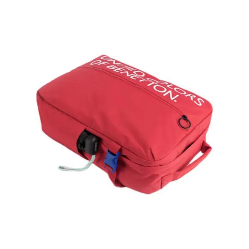 UNITED COLORS OF BENETTON Polyester Backpack Small Size Unisex Red-4