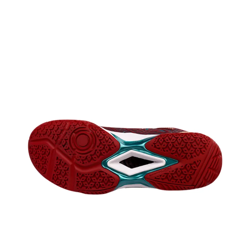 Venson Cushioning Anti-Slip And Wear-Resistant Low-Top Badminton Shoes Unisex Red-4
