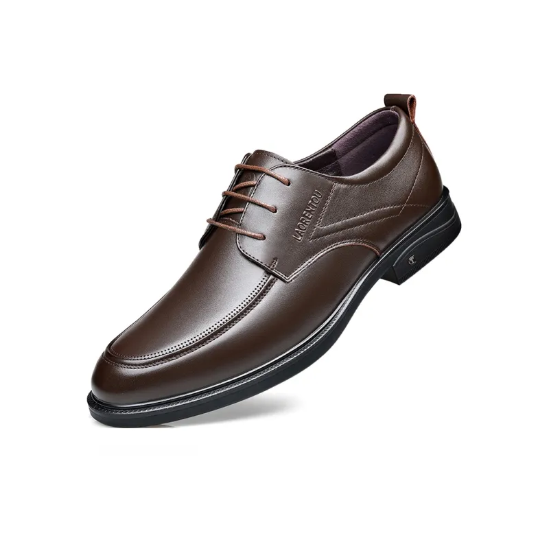 LAORENTOU Dress Shoes Men Low Top Black/Brown-6