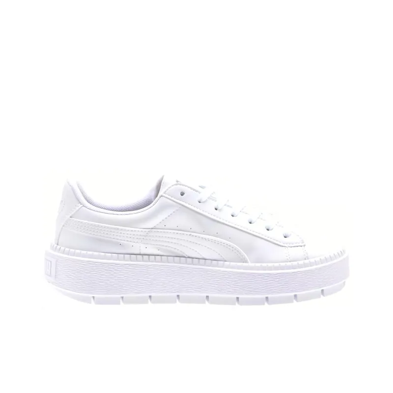 PUMA Suede Platform Trace Shoes White Women's-1