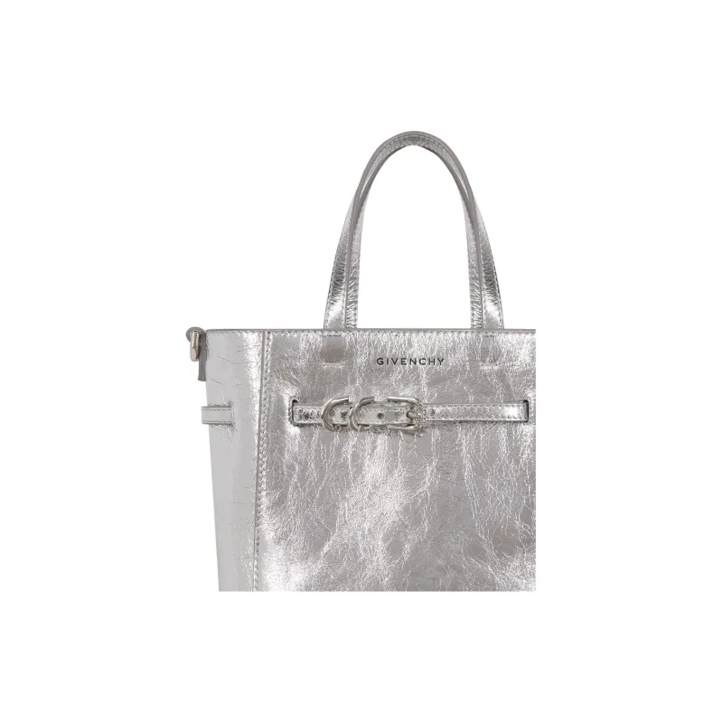 Givenchy Voyou Lambskin Tote Bag, Shopping Bag, Handbag Mini Women's Light Silver-4