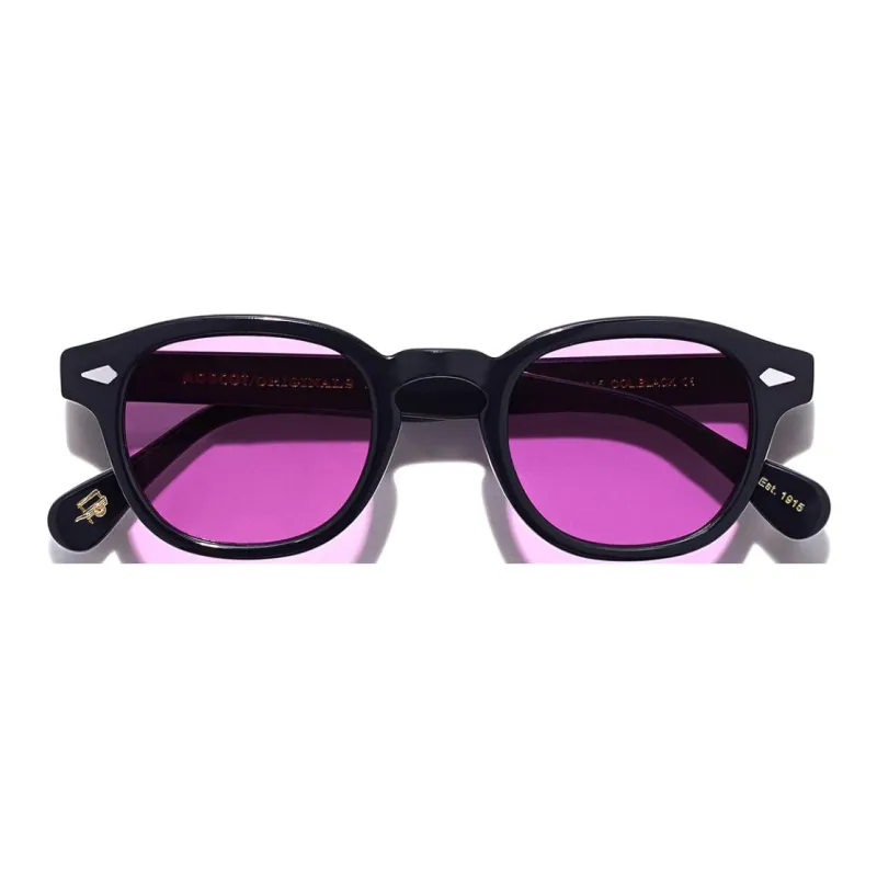 MOSCOT Subject To Official Website Round Sunglasses Men's Black-1