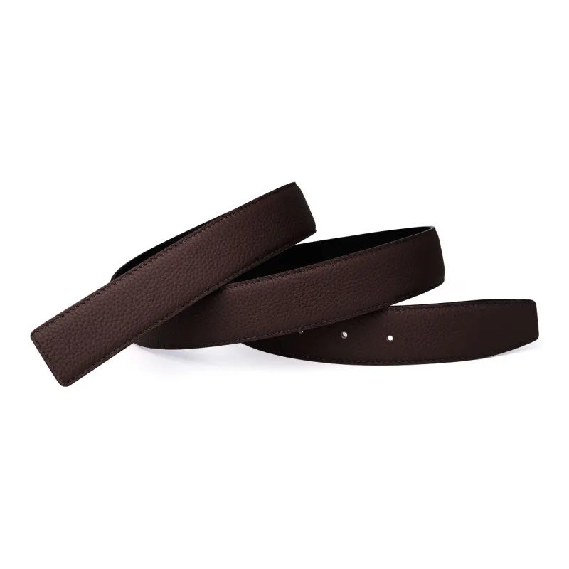 Jaylen Oos Compatible With Smooth Buckle/Pin Buckle/Automatic Buckle Cow Leather Leather Belts Men's Black 3.5cm/3.8cm-9