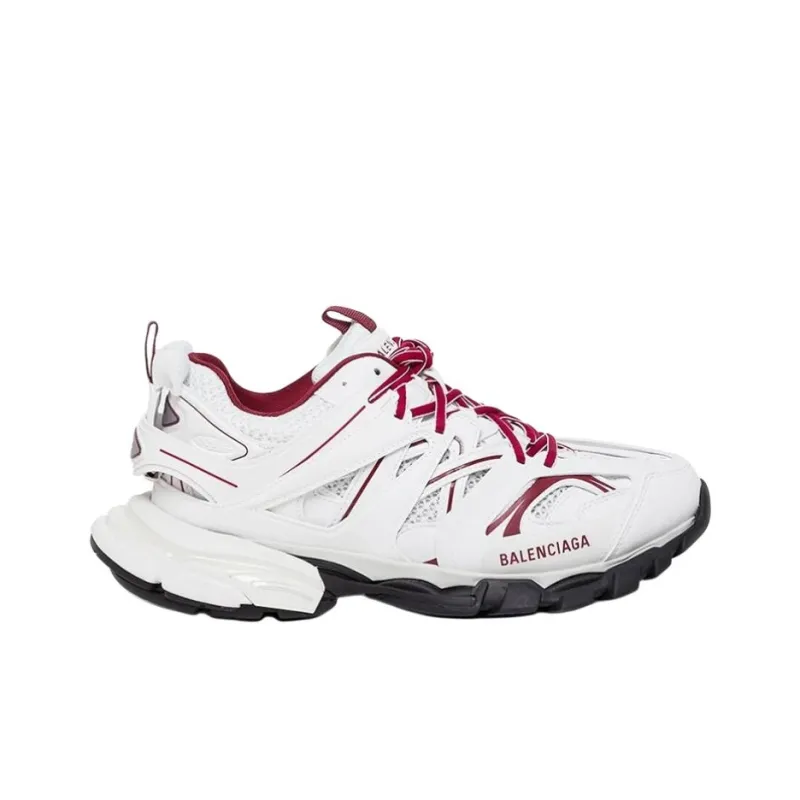 Balenciaga Track Sneaker 'White Burgundy'-1