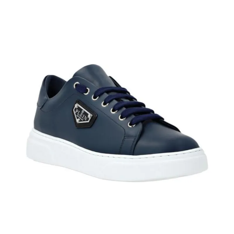 PHILIPP PLEIN Lo Top Iconic Plein Low Top Skateboard Shoes Unisex Blue-2