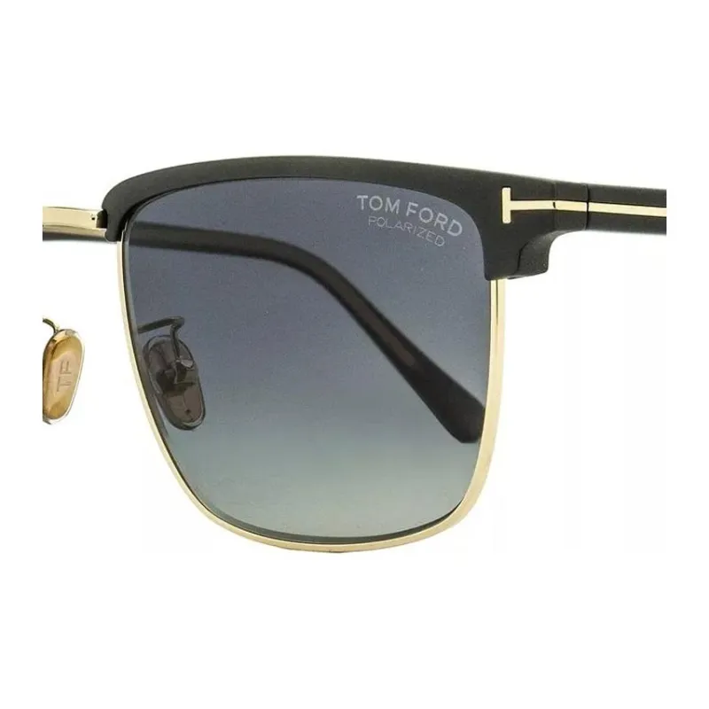 TOM FORD Plastic Metal Square Sunglasses Men's Black-2