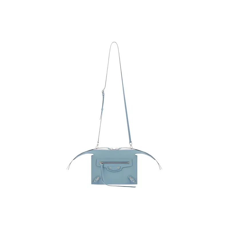 Balenciaga Neo Classic Cow Leather Crossbody Bag Shoulder Bag Women's Blue-0