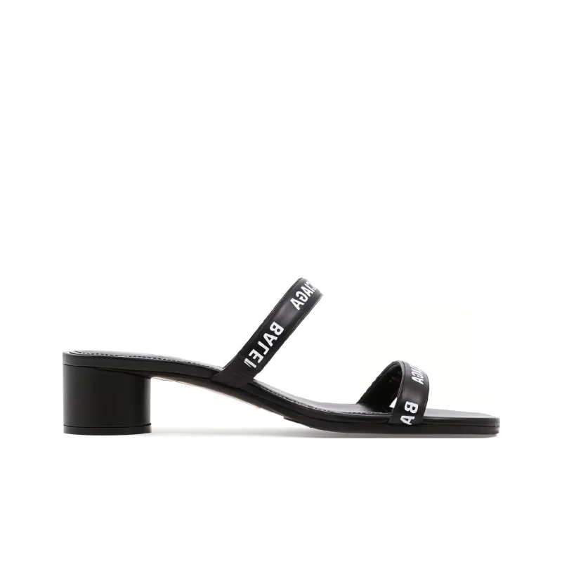 Balenciaga Round 40mm Sandals 'Black' Women's-1