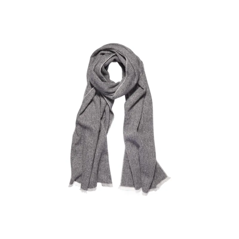 VINCE Cashmere Knit Scarves Men's Gray-0