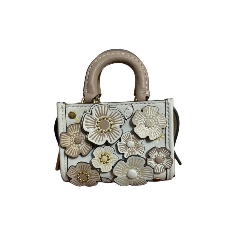 COACH Tanned Leather Material Bag Accessory Women's White Beige-2