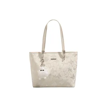 PESASRIE PU Shoulder Bag Regular Women's Silver Light Butterfly