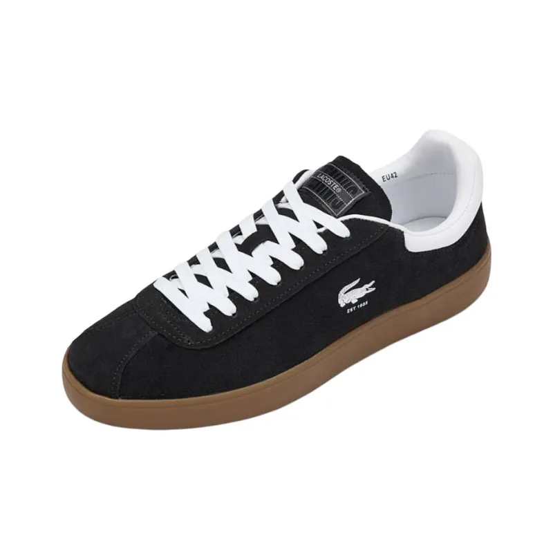 LACOSTE Low Top Skateboard Shoes Men's Black-1