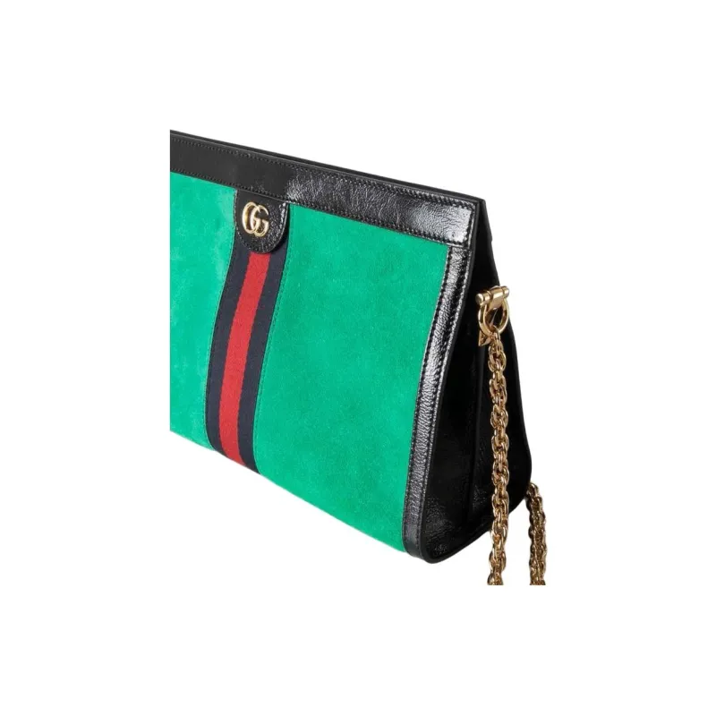 GUCCI Ophidia Suede Cow Leather Crossbody Bag Shoulder Bag Women's Green-4