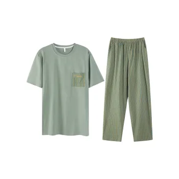 The Story Of The Flower Season Pajama Set Men's Green