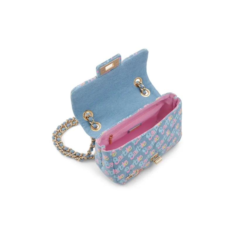 ALDO Barbie Co Branded Princess Cotton Shoulder Bag Women's Light Blue-2