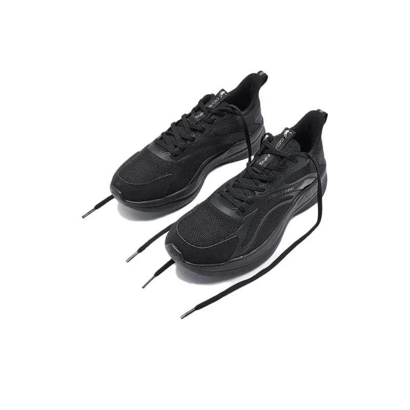 QIAODAN Cushioning Breathable Low Top Casual Running Shoes Men's Black-3