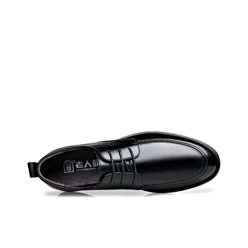 LAORENTOU Dress Shoes Men Low Top Black/Brown-4