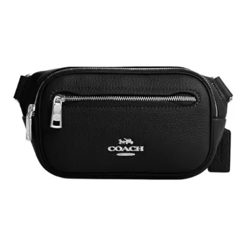 COACH Elias Litchi Grain Leather Fanny Pack Mini Men's Black