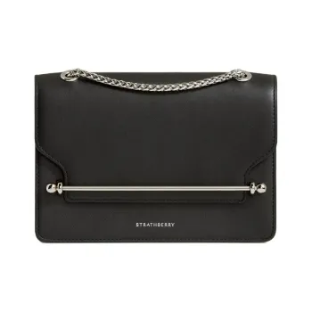 Strathberry Cow Leather Shoulder Bag Crossbody Bag Women's Black