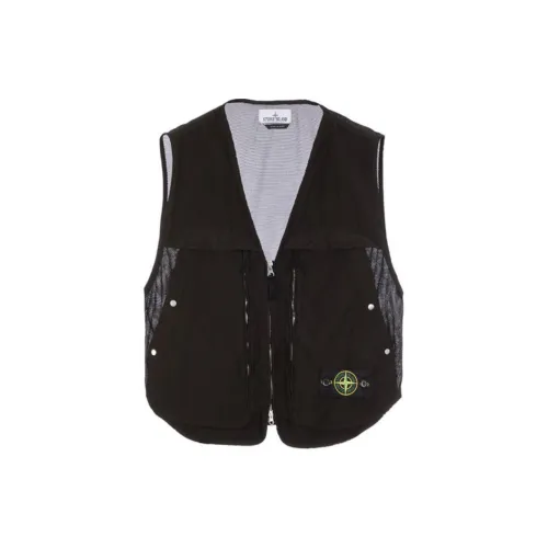 STONE ISLAND Vests Unisex Black