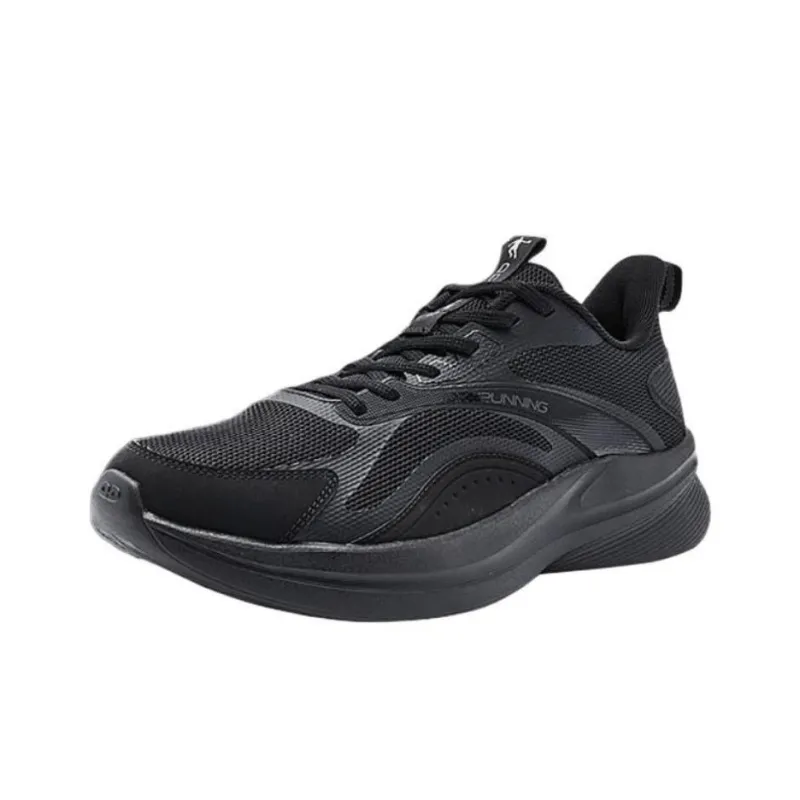 QIAODAN Cushioning Breathable Low Top Casual Running Shoes Men's Black-0