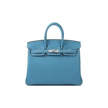 HERMES Birkin Togo Calfskin Birkin Bag Handbag Unisex D2 NEW BLEU JEAN New Denim Blue