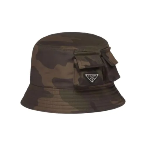 PRADA Leather Bucket Hats Men's Green