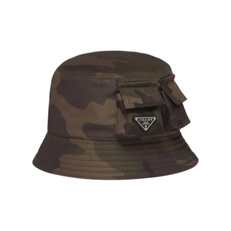 PRADA Leather Bucket Hats Men's Green-0