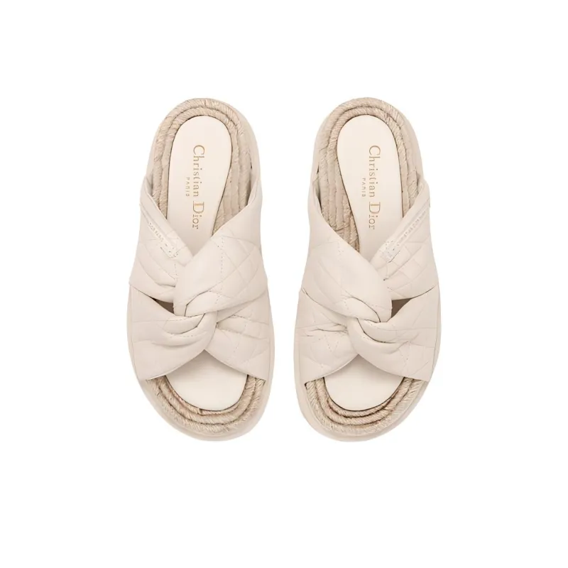 DIOR Dtwist Stylish Sandals Women's Beige-4