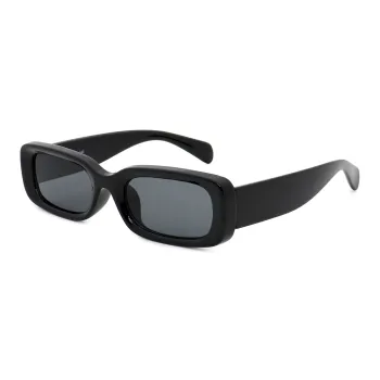 Pair Ponyo Rectangular Sunglasses Unisex Black