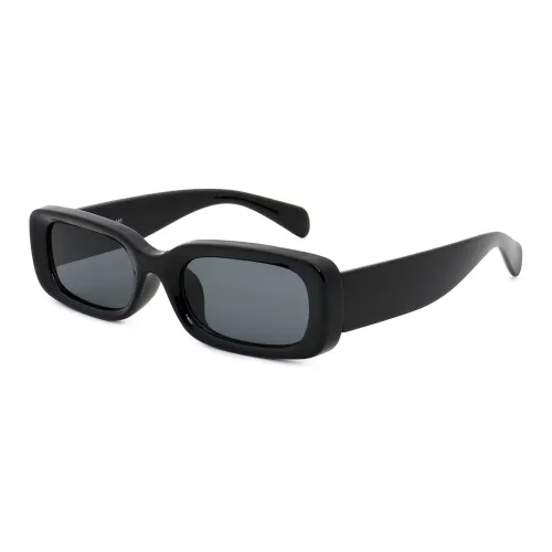 Pair Ponyo Rectangular Sunglasses Unisex Black