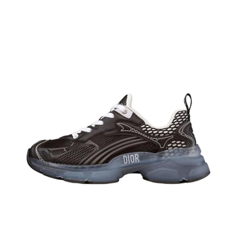 DIOR Vibe Monogram Slip Resistant, Abrasion Resistant, Lightweight Low Top Casual Shoes Women's Black-0