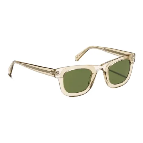MOSCOT Acetate Irregular Shape Sunglasses Men's Beige