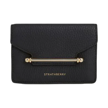 Strathberry Calfskin Wallet Women's Black