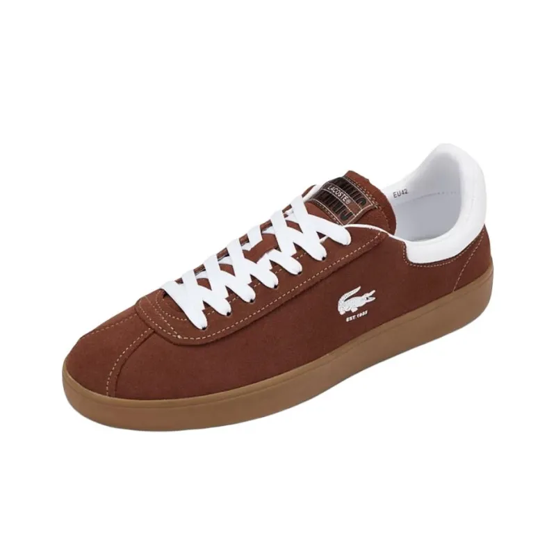 LACOSTE Low Top Skateboard Shoes Men's Brown-1