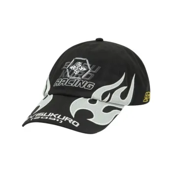 EVISU Cotton Baseball Caps Unisex Black