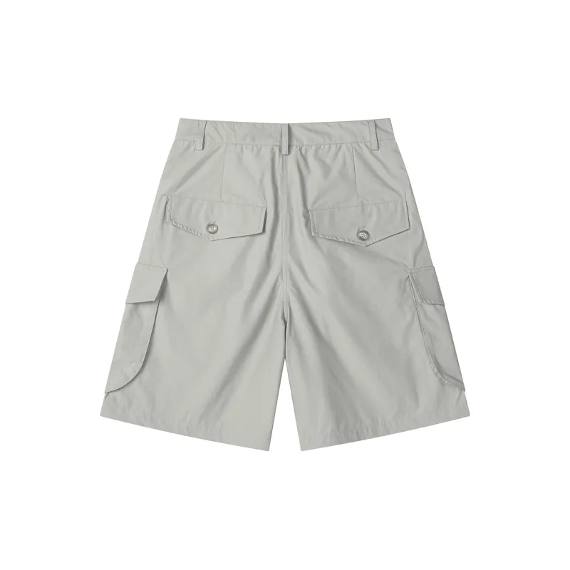 Heartboon Cargo Shorts Unisex Light Gray-1