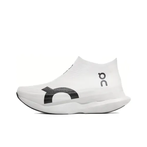 On Cloudboom Cushioning Anti-Slip And Wear-Resistant Mid-Top Running Shoes Men's White Gray