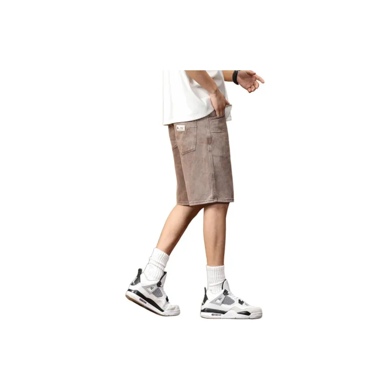 【dme】 Denim Shorts Men's Rusty Red-1