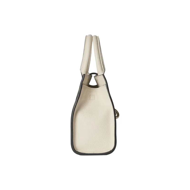 GUCCI Leather Shoulder Bag Crossbody Bag Handbag Small Size Women's Ivory White-3