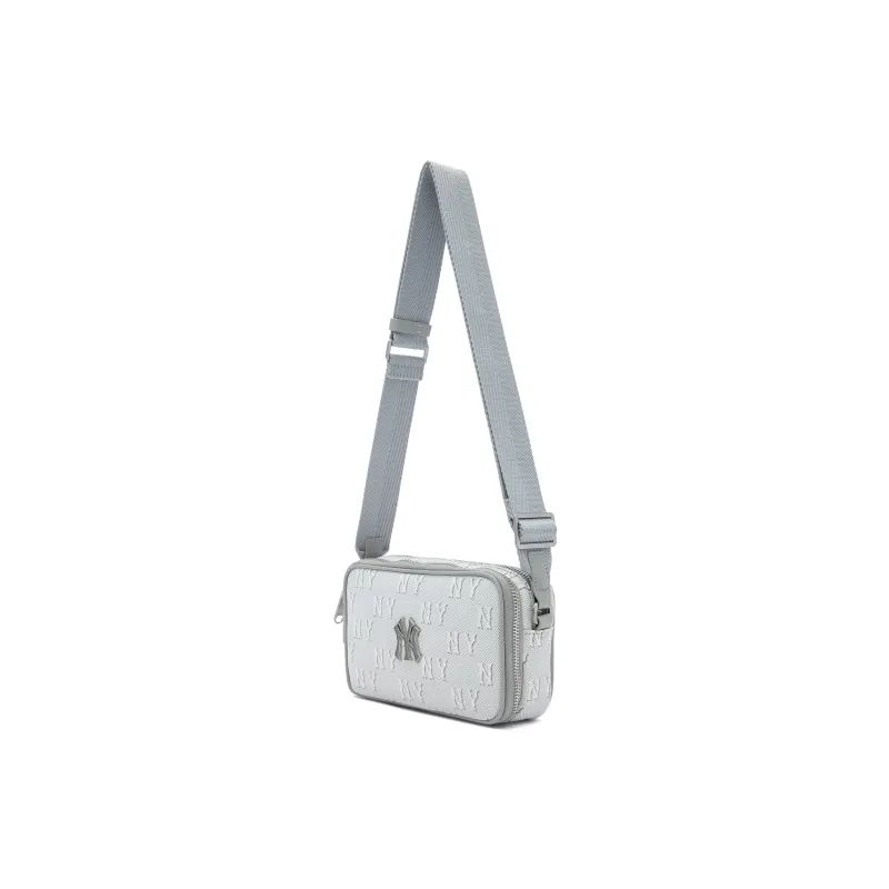 MLB Cotton Polyester Polyester One Shoulder Handbag Crossbody Bag Regular Unisex Gray White-1