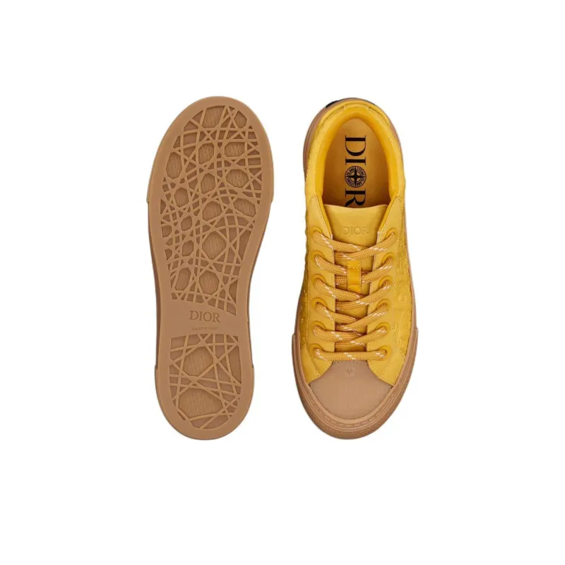 STONE ISLAND x DIOR B33 Platform Shoes Low Top Skateboard Shoes Men's Yellow-4