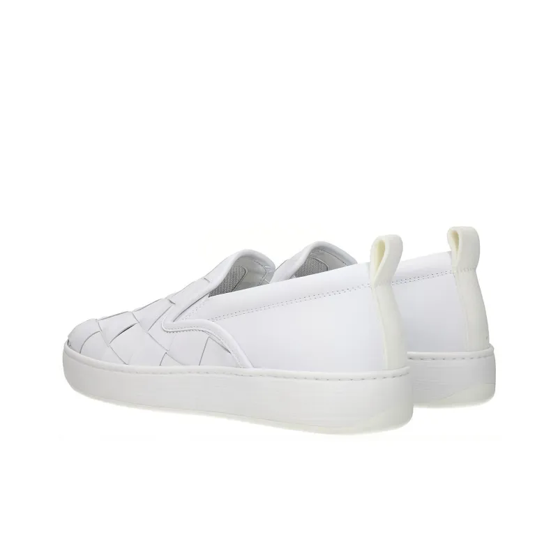 Bottega Veneta Stylish Skateboarding Shoes Men's White-2