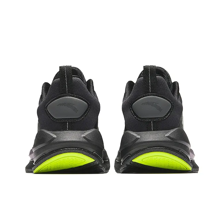 Anta Running Collection Anti Slip Wear Resistant Low Top Running Shoes Men's Black-3