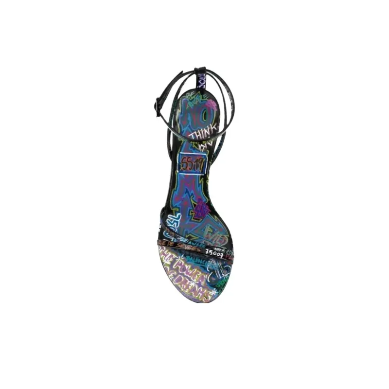 Balenciaga Strap Sandals Women's Black-4