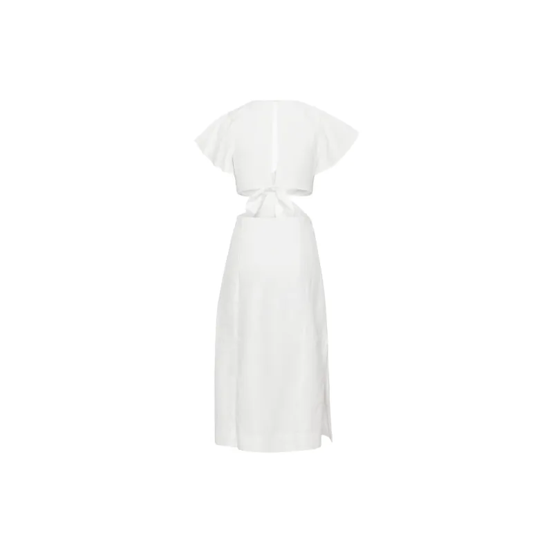 ARITZIA Little Moon Elba Linen Dress Short-Sleeved Dresses Women's White/White-1