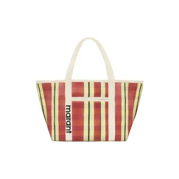 ISABEL MARANT Darwen Nylon Tote Bag, Shopping Bag, Handbag, Shoulder Bag Women's Red & Yellow
