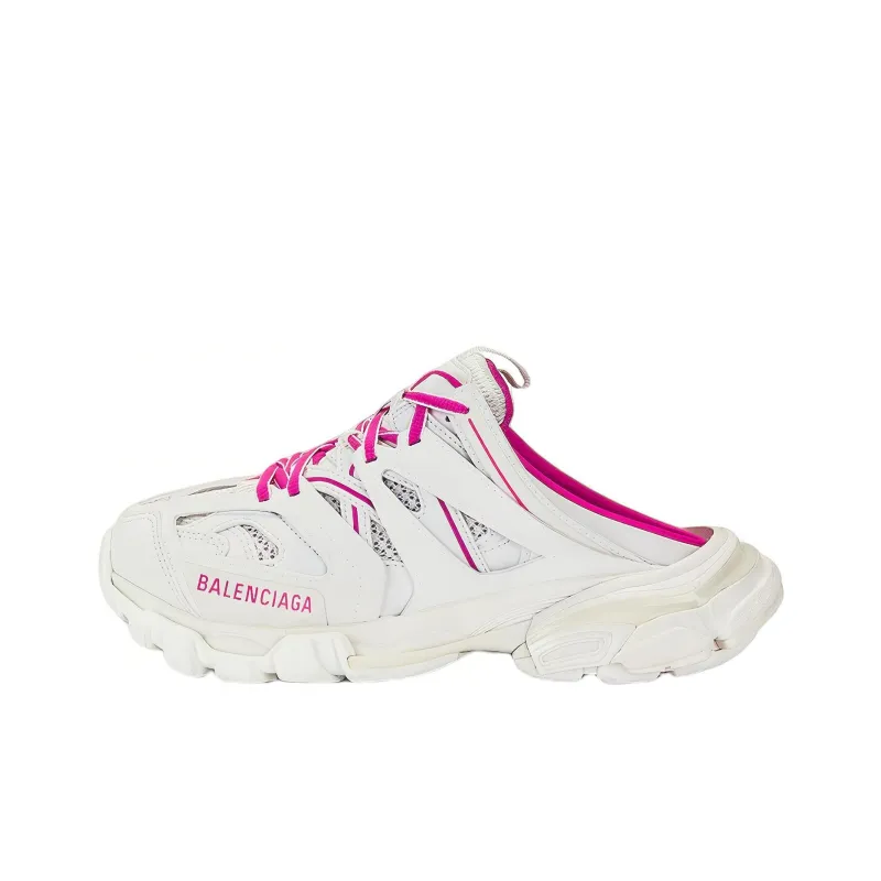 Balenciaga Track Mules 'White Pink' Women's-0